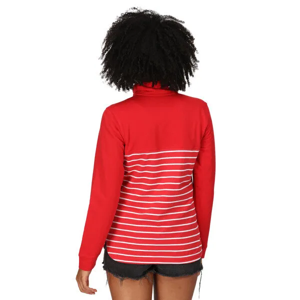 Regatta Women's Bayla Button Neck Sweatshirt | Miami Red White Stripe