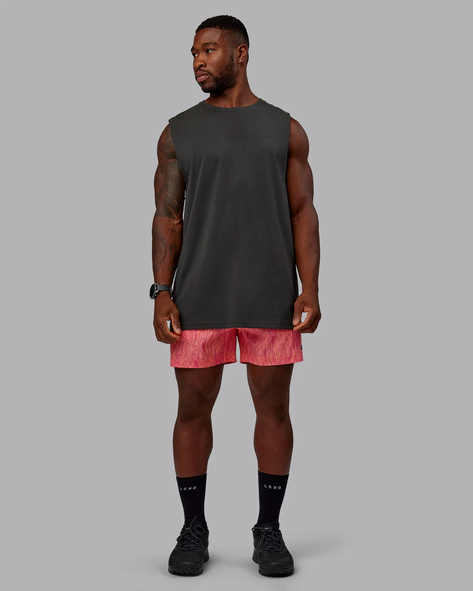 Rep 5" Performance Shorts - Topographic Peach