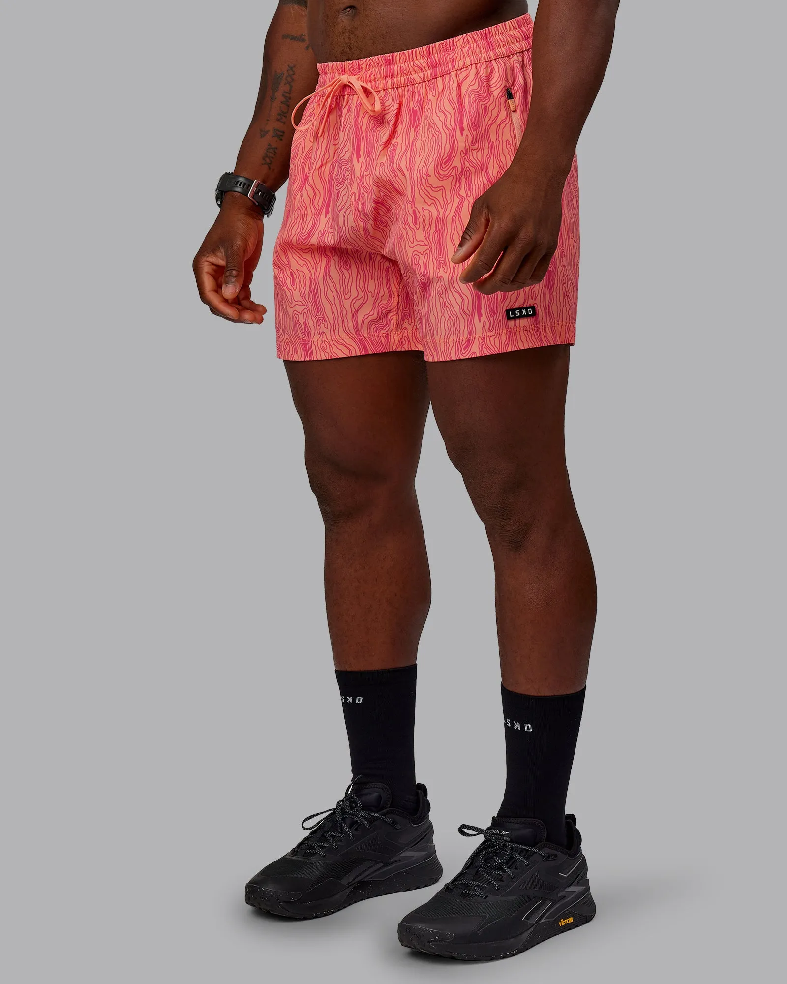 Rep 5" Performance Shorts - Topographic Peach