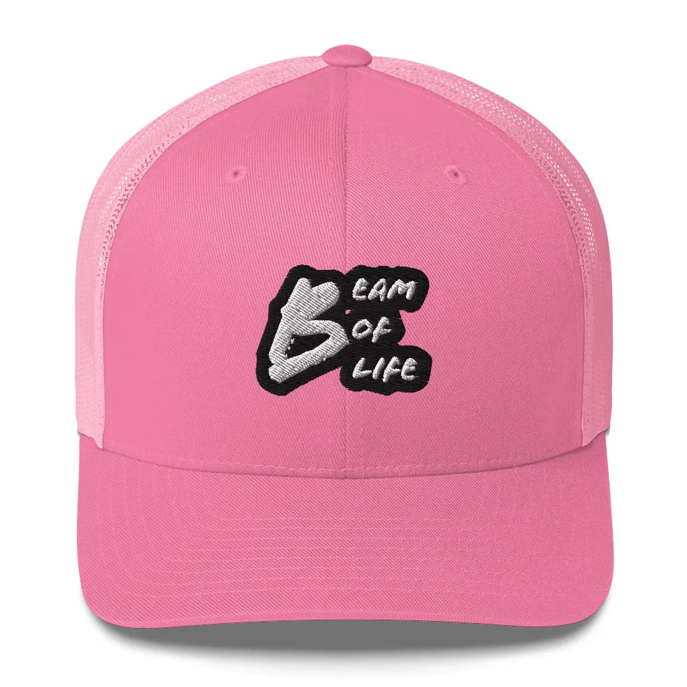 Retro Beam of Life Embroidered Trucker Hat