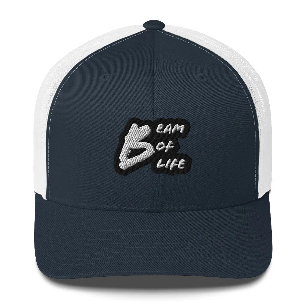 Retro Beam of Life Embroidered Trucker Hat