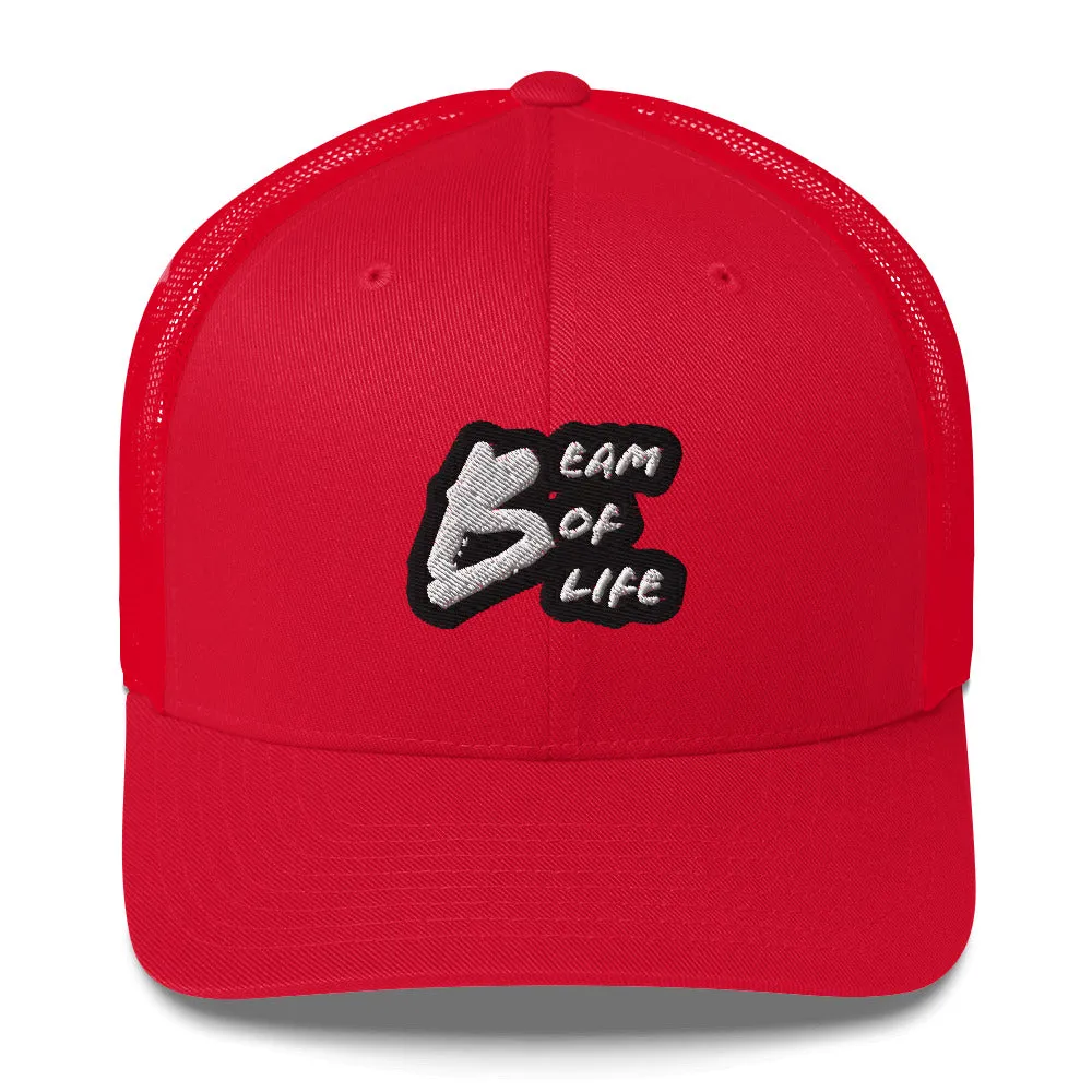 Retro Beam of Life Embroidered Trucker Hat