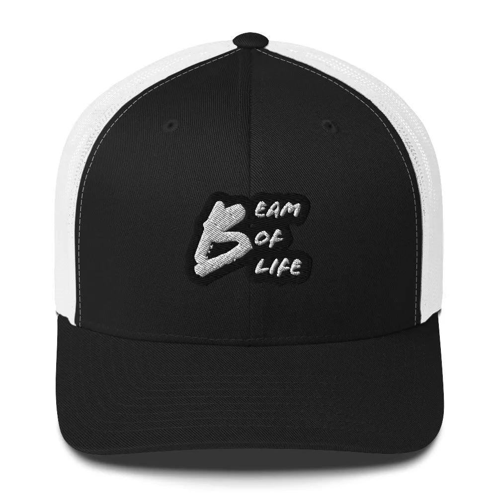 Retro Beam of Life Embroidered Trucker Hat