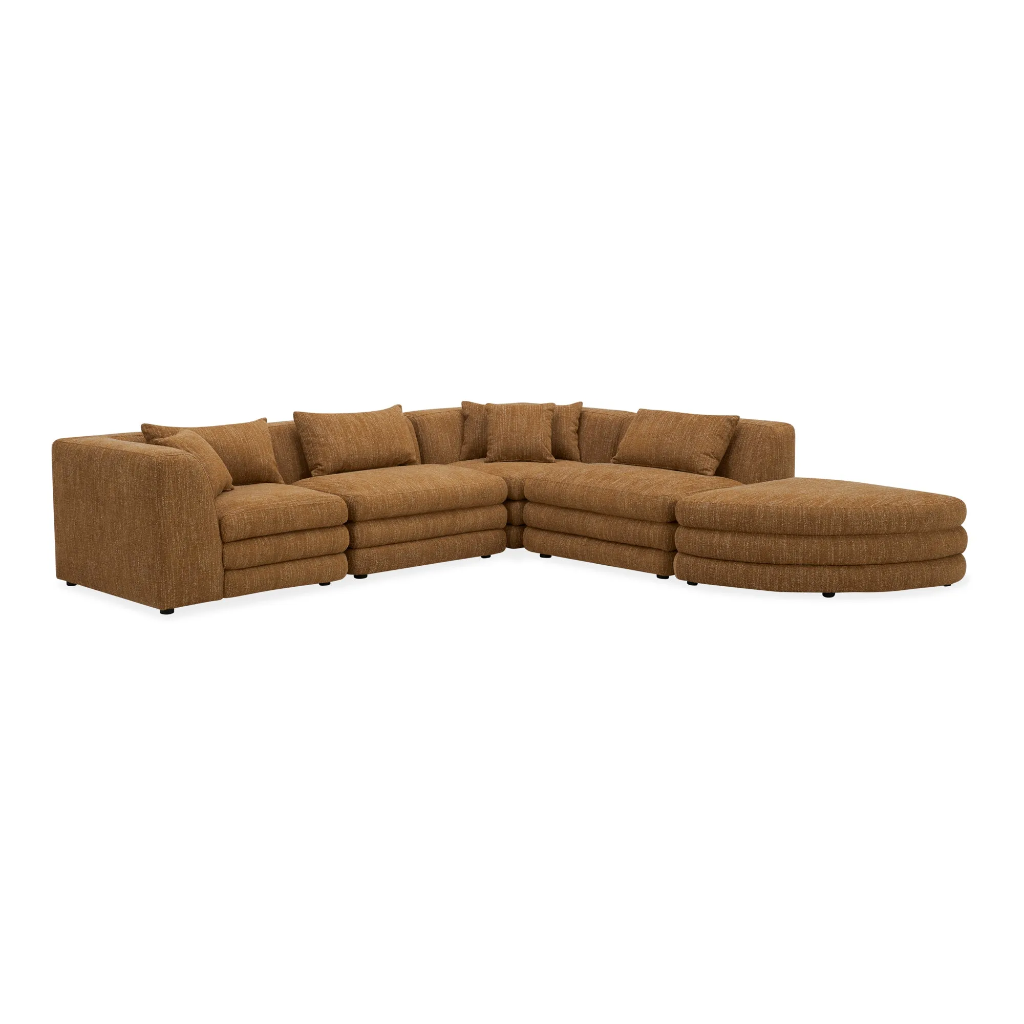 Retro-Chic Curvy Modular Lounging System