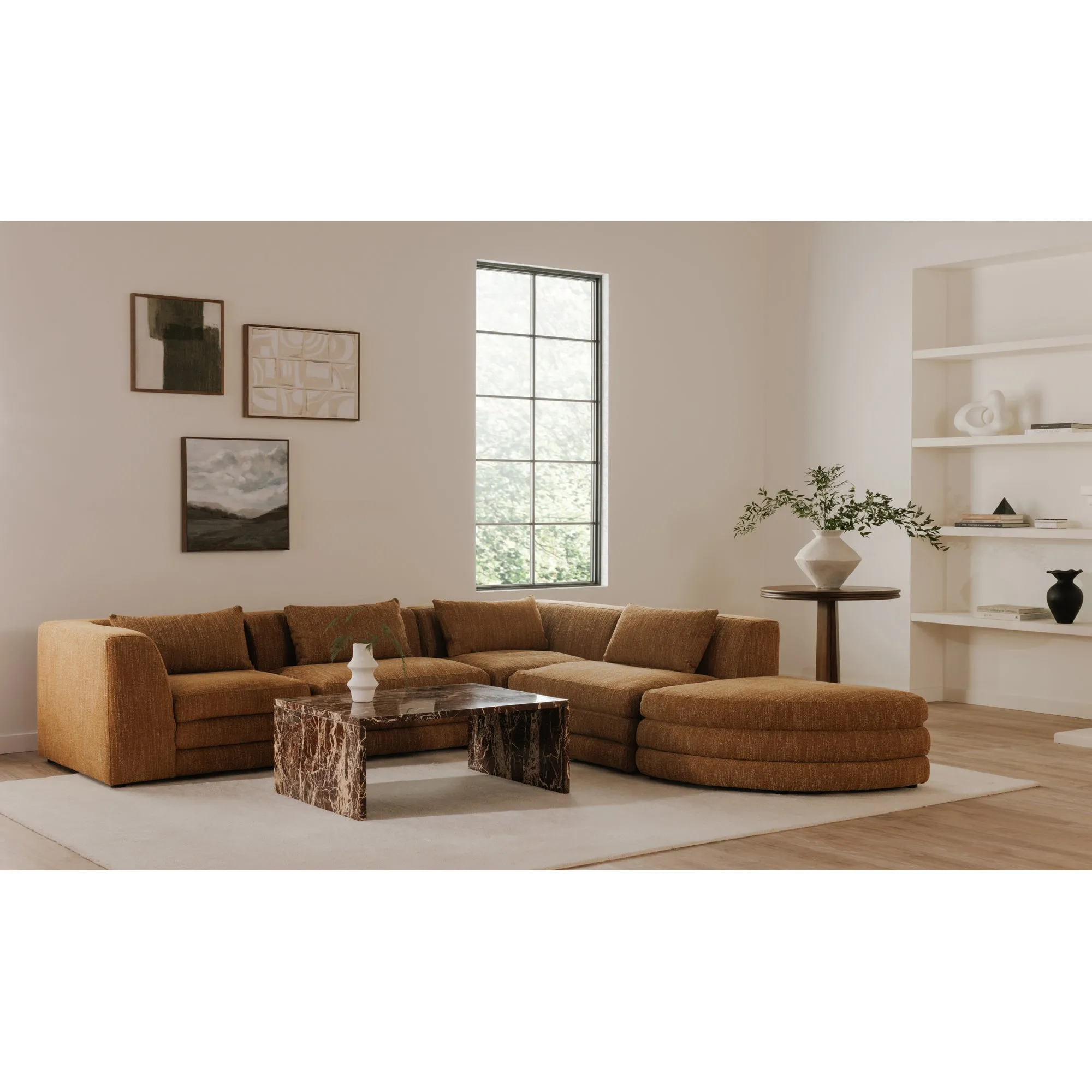 Retro-Chic Curvy Modular Lounging System
