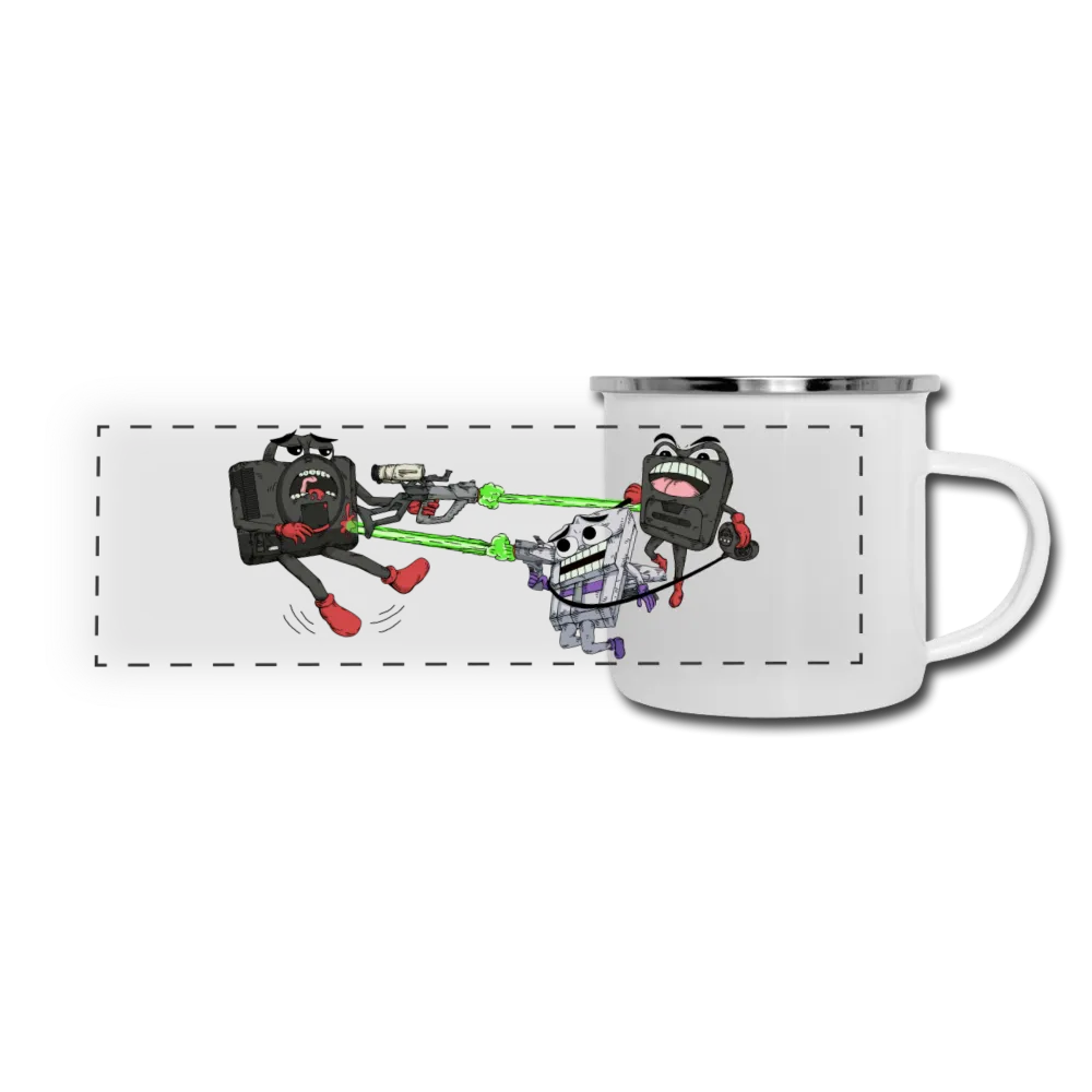 Retro Console Wars - Genesis 1 & 2 vs SNES Mini Enamel Mug