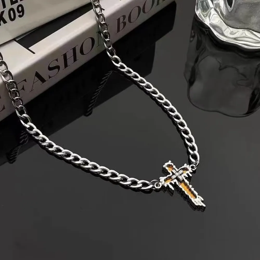 Retro Cross Titanium Steel Necklace