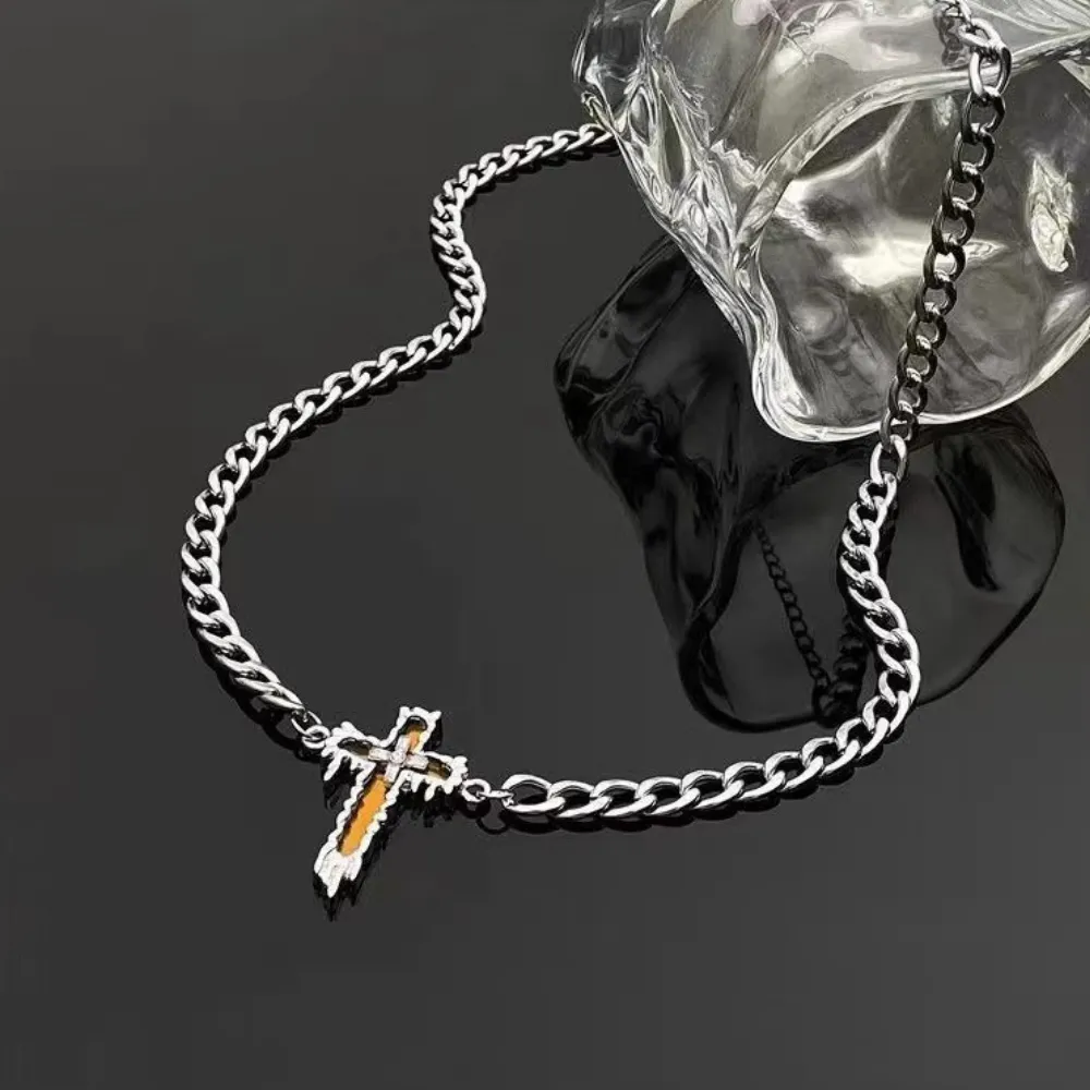 Retro Cross Titanium Steel Necklace