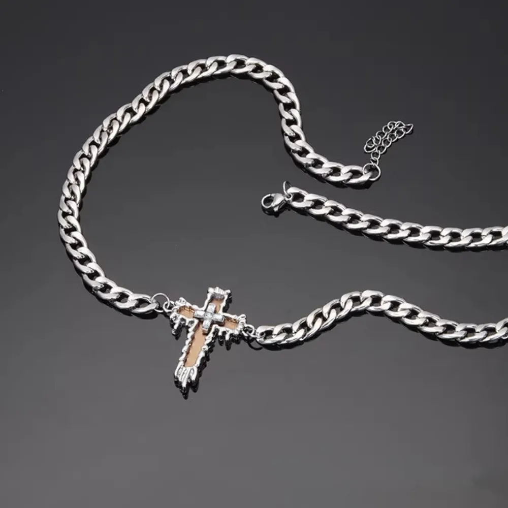 Retro Cross Titanium Steel Necklace