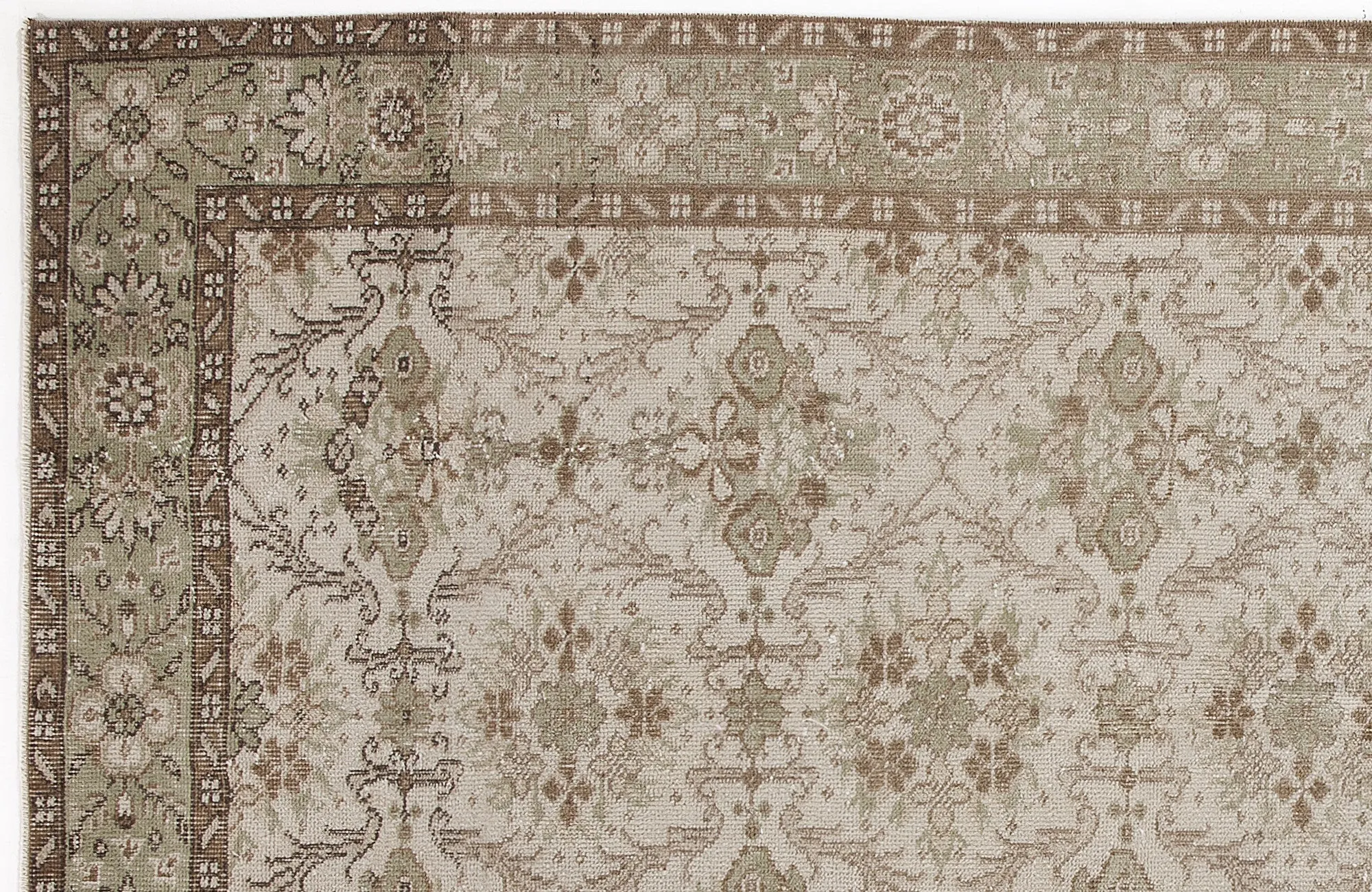 Retro Design Beige Over Dyed Vintage Rug 4'10'' x 8'2'' ft 147 x 248 cm