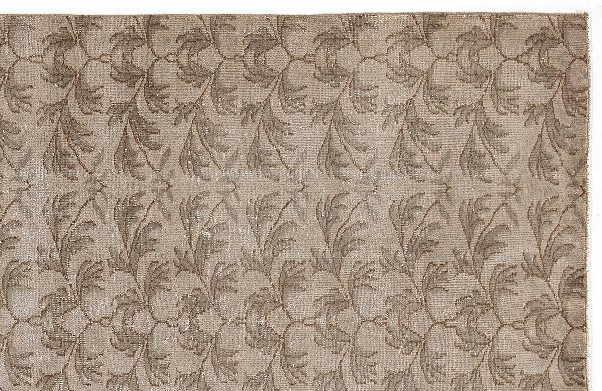 Retro Design Beige Over Dyed Vintage Rug 4'10'' x 8'4'' ft 148 x 253 cm