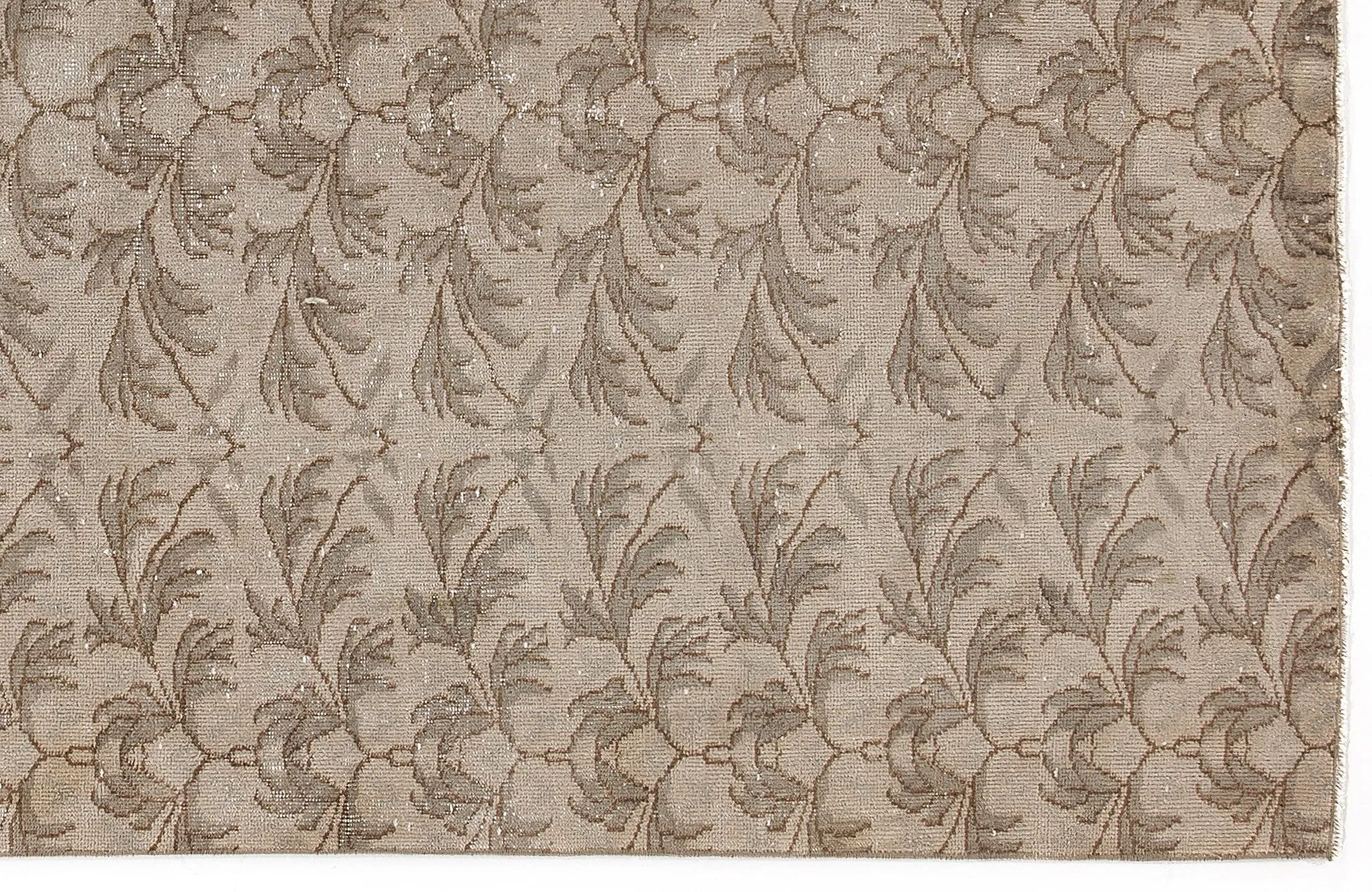 Retro Design Beige Over Dyed Vintage Rug 4'10'' x 8'4'' ft 148 x 253 cm