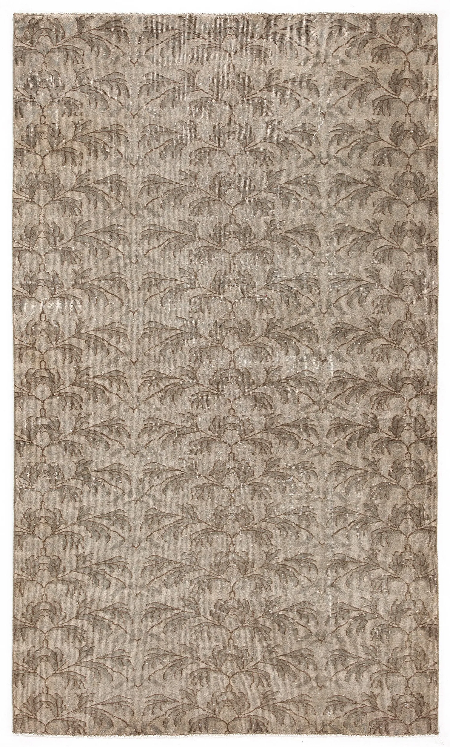 Retro Design Beige Over Dyed Vintage Rug 4'10'' x 8'4'' ft 148 x 253 cm