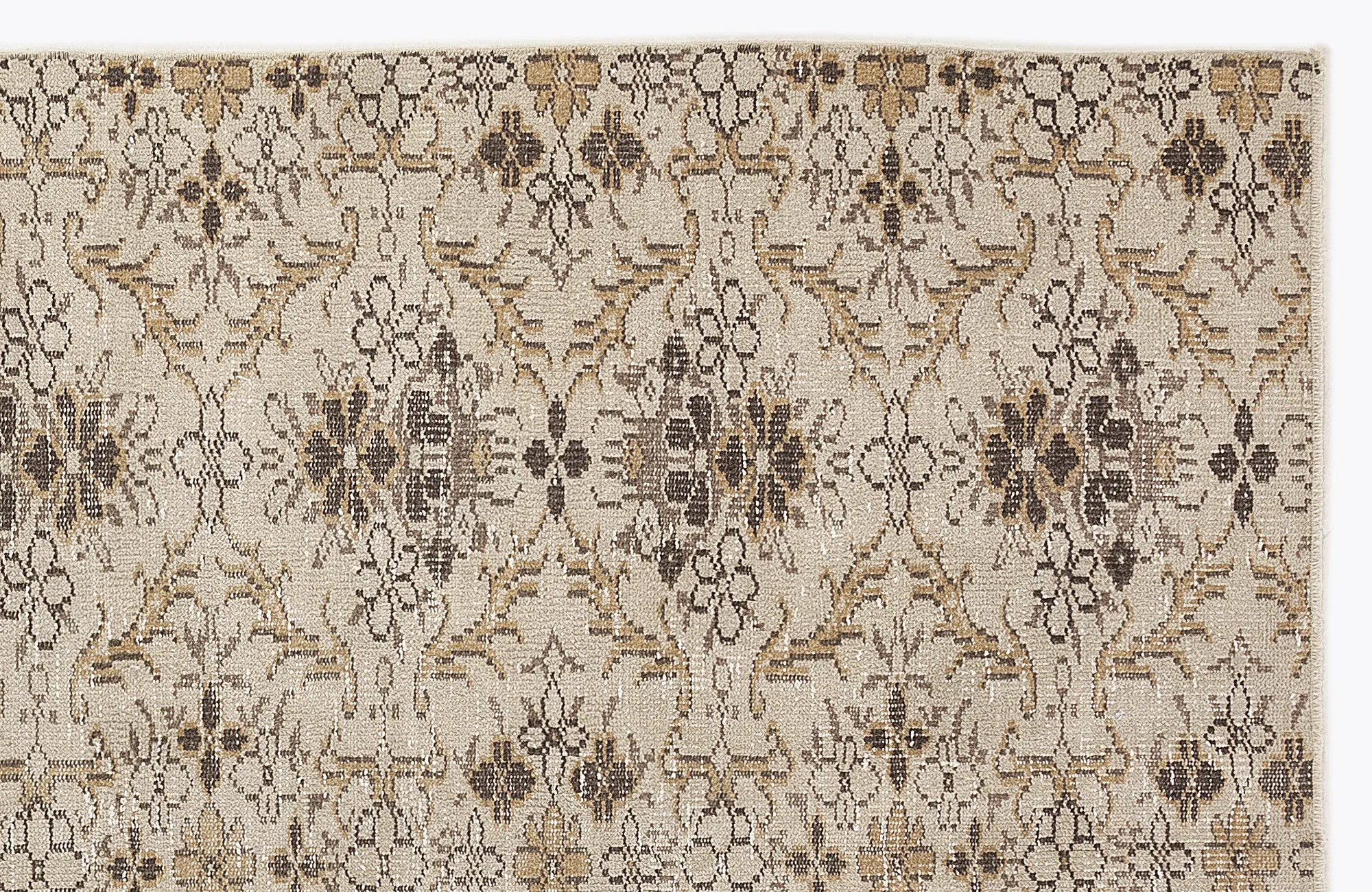Retro Design Beige Over Dyed Vintage Rug 5'5'' x 9'0'' ft 164 x 275 cm