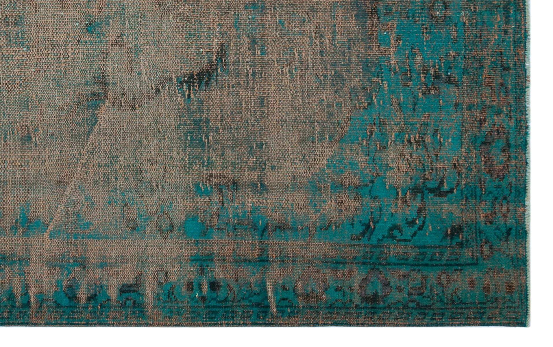 Retro Design Blue Over Dyed Vintage Rug 5'6'' x 8'9'' ft 168 x 266 cm