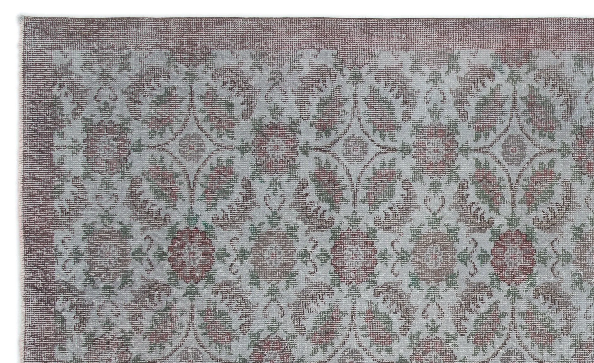 Retro Design Blue Over Dyed Vintage Rug 5'8'' x 9'4'' ft 173 x 285 cm
