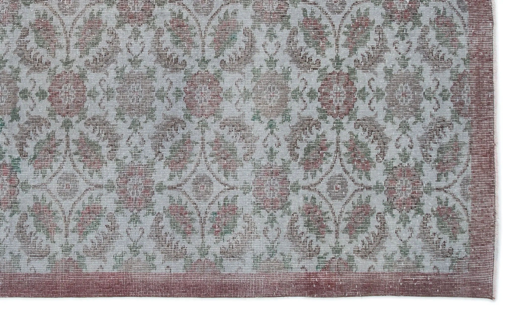 Retro Design Blue Over Dyed Vintage Rug 5'8'' x 9'4'' ft 173 x 285 cm
