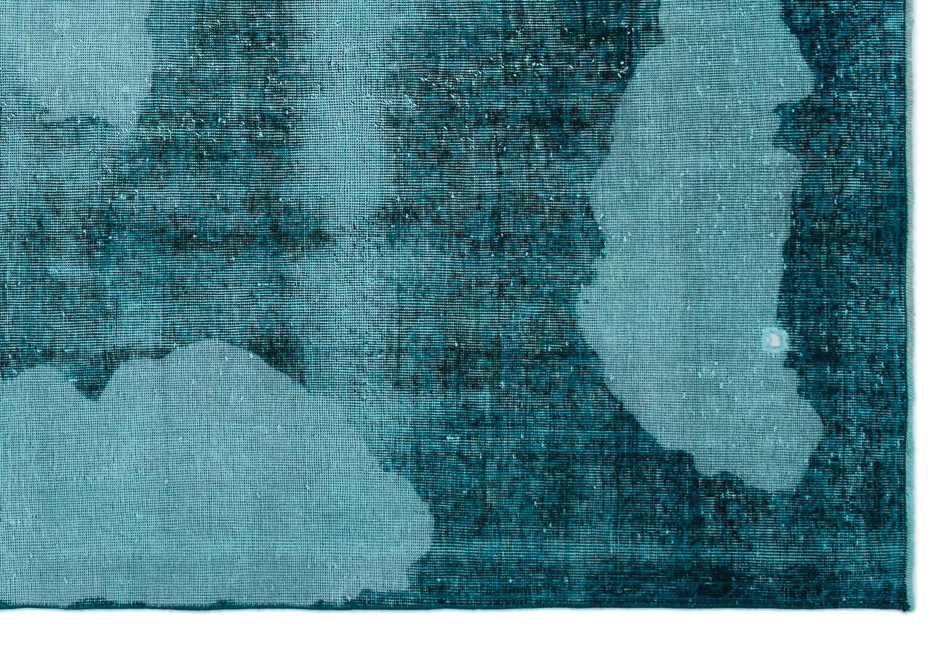 Retro Design Blue Over Dyed Vintage Rug 6'0'' x 8'10'' ft 183 x 269 cm