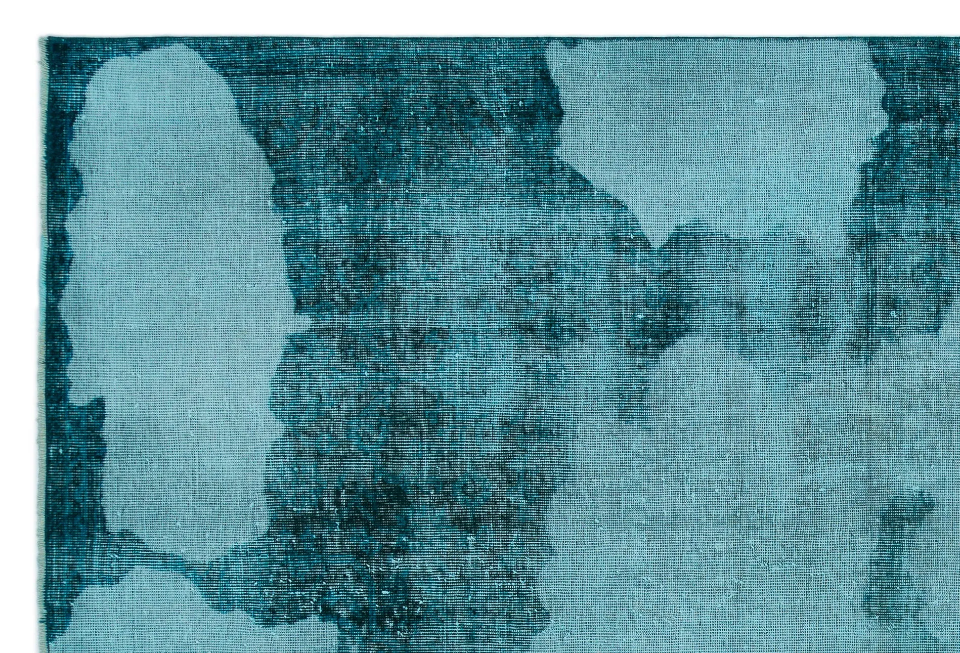 Retro Design Blue Over Dyed Vintage Rug 6'0'' x 8'10'' ft 183 x 269 cm