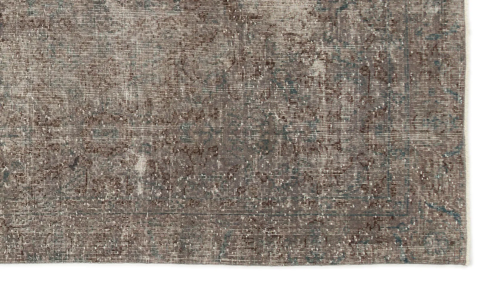 Retro Design Gray Over Dyed Vintage Rug 4'4'' x 7'7'' ft 131 x 232 cm