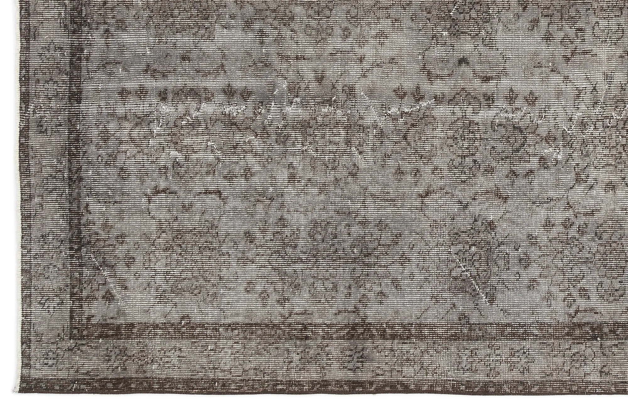 Retro Design Gray Over Dyed Vintage Rug 5'12'' x 9'5'' ft 182 x 287 cm