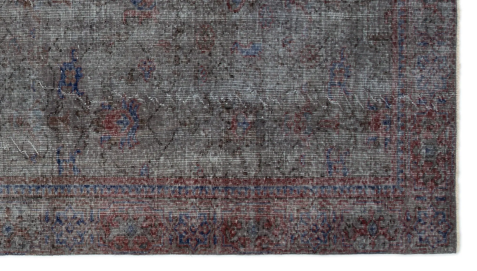 Retro Design Gray Over Dyed Vintage Rug 5'3'' x 9'5'' ft 160 x 288 cm