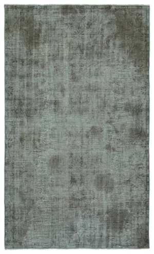Retro Design Gray Over Dyed Vintage Rug 5'5'' x 8'12'' ft 166 x 274 cm