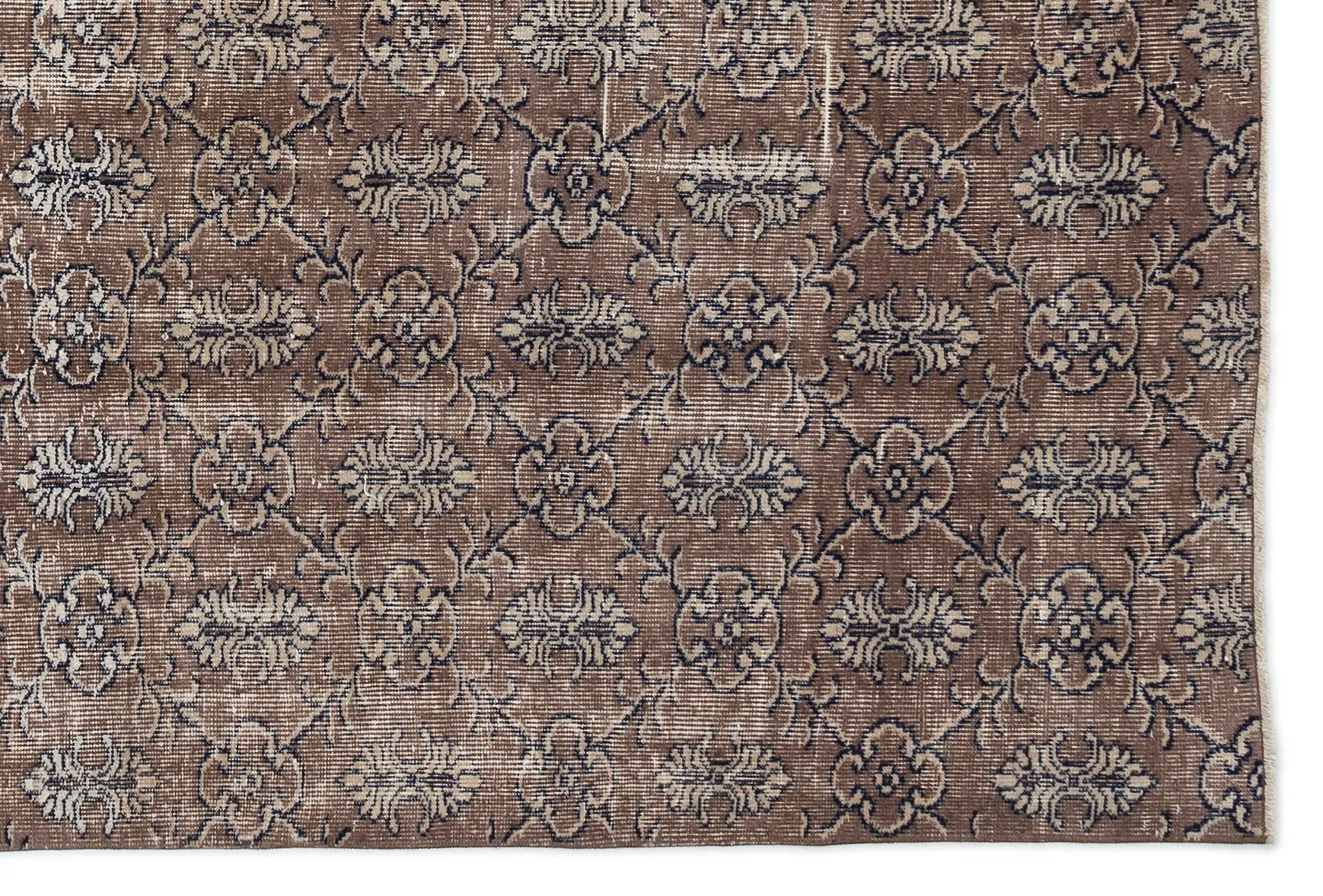Retro Design Gray Over Dyed Vintage Rug 5'7'' x 8'6'' ft 169 x 258 cm