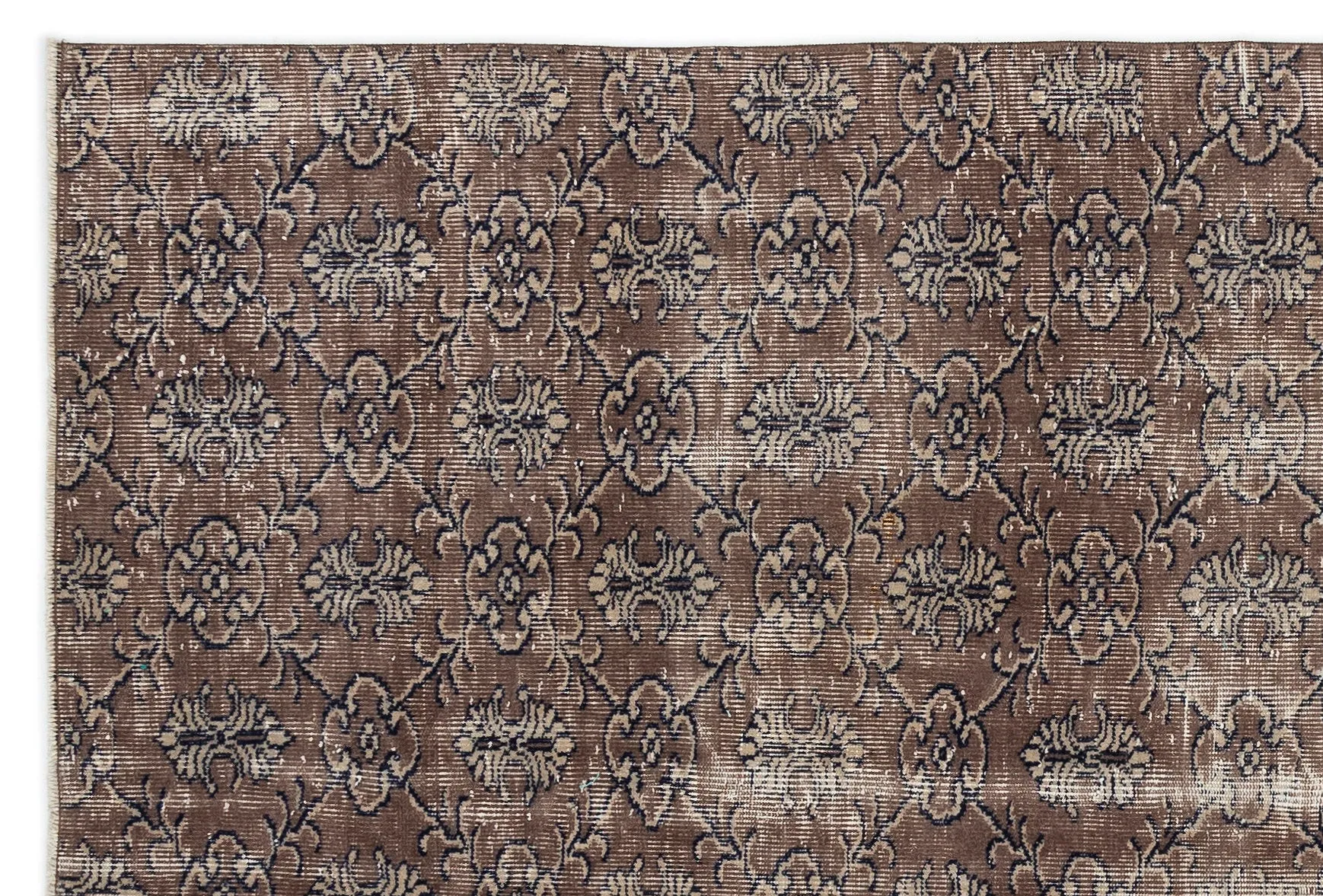 Retro Design Gray Over Dyed Vintage Rug 5'7'' x 8'6'' ft 169 x 258 cm