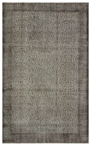 Retro Design Gray Over Dyed Vintage Rug 5'7'' x 9'4'' ft 171 x 285 cm