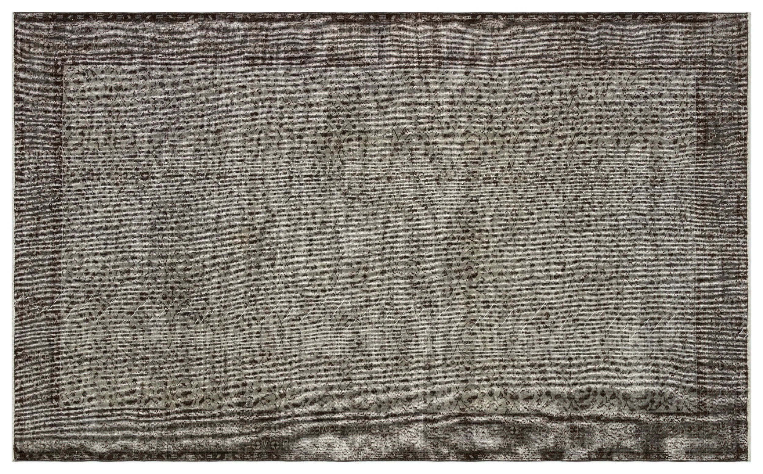 Retro Design Gray Over Dyed Vintage Rug 5'7'' x 9'4'' ft 171 x 285 cm