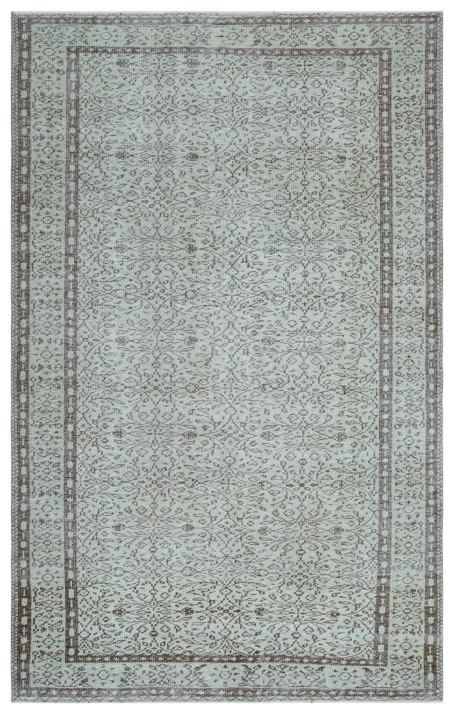 Retro Design Gray Over Dyed Vintage Rug 5'8'' x 9'0'' ft 173 x 275 cm