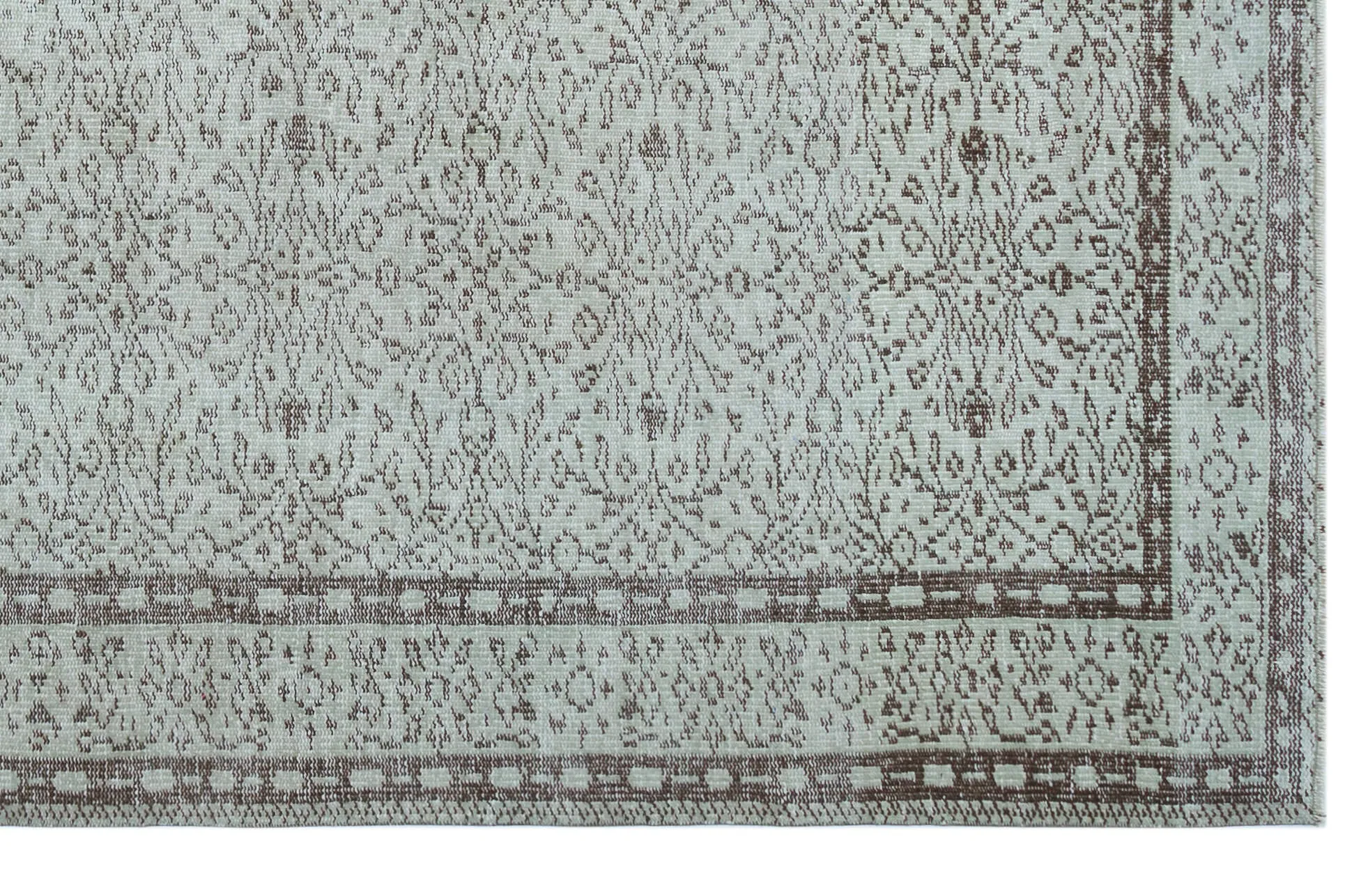 Retro Design Gray Over Dyed Vintage Rug 5'8'' x 9'0'' ft 173 x 275 cm