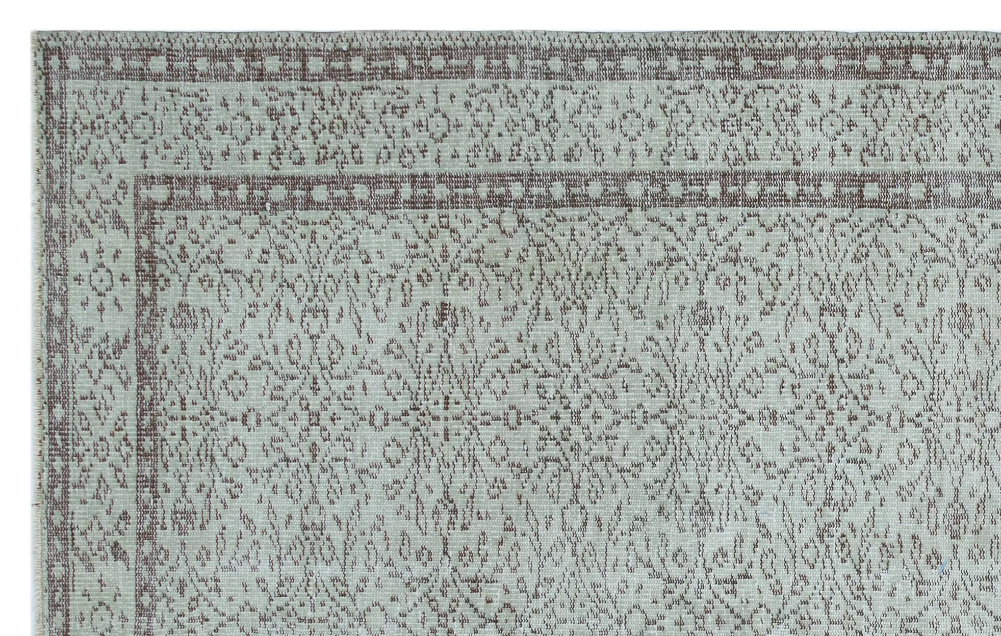 Retro Design Gray Over Dyed Vintage Rug 5'8'' x 9'0'' ft 173 x 275 cm