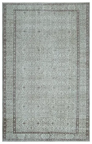 Retro Design Gray Over Dyed Vintage Rug 5'8'' x 9'0'' ft 173 x 275 cm