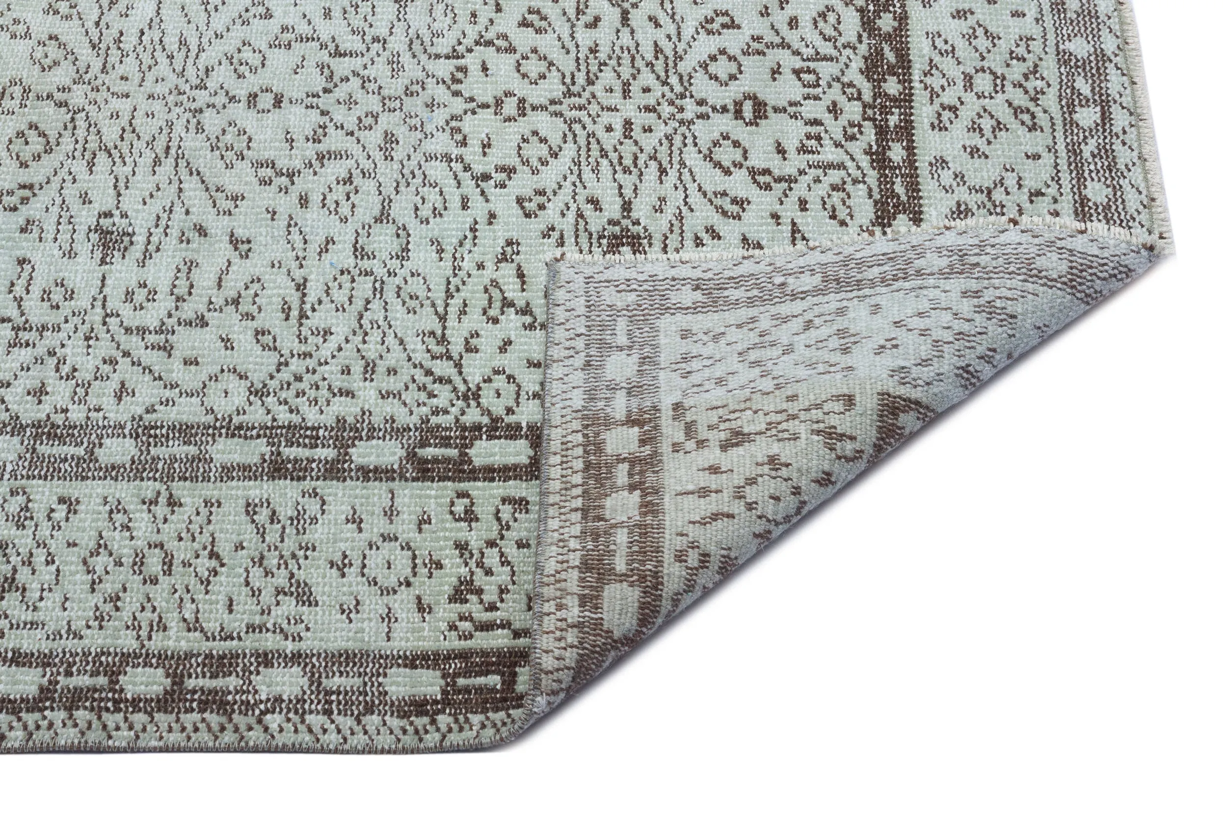 Retro Design Gray Over Dyed Vintage Rug 5'8'' x 9'0'' ft 173 x 275 cm