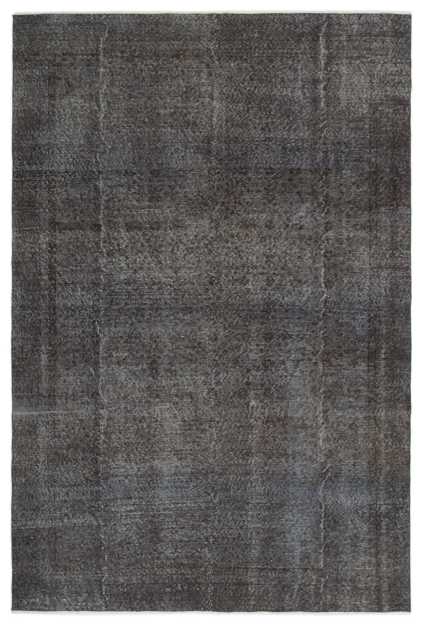 Retro Design Gray Over Dyed Vintage Rug 6'3'' x 9'5'' ft 191 x 288 cm