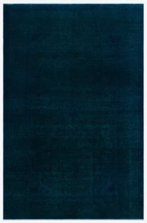 Retro Design Indigo Blue Over Dyed Vintage XLarge Rug 7'10'' x 12'2'' ft 238 x 370 cm