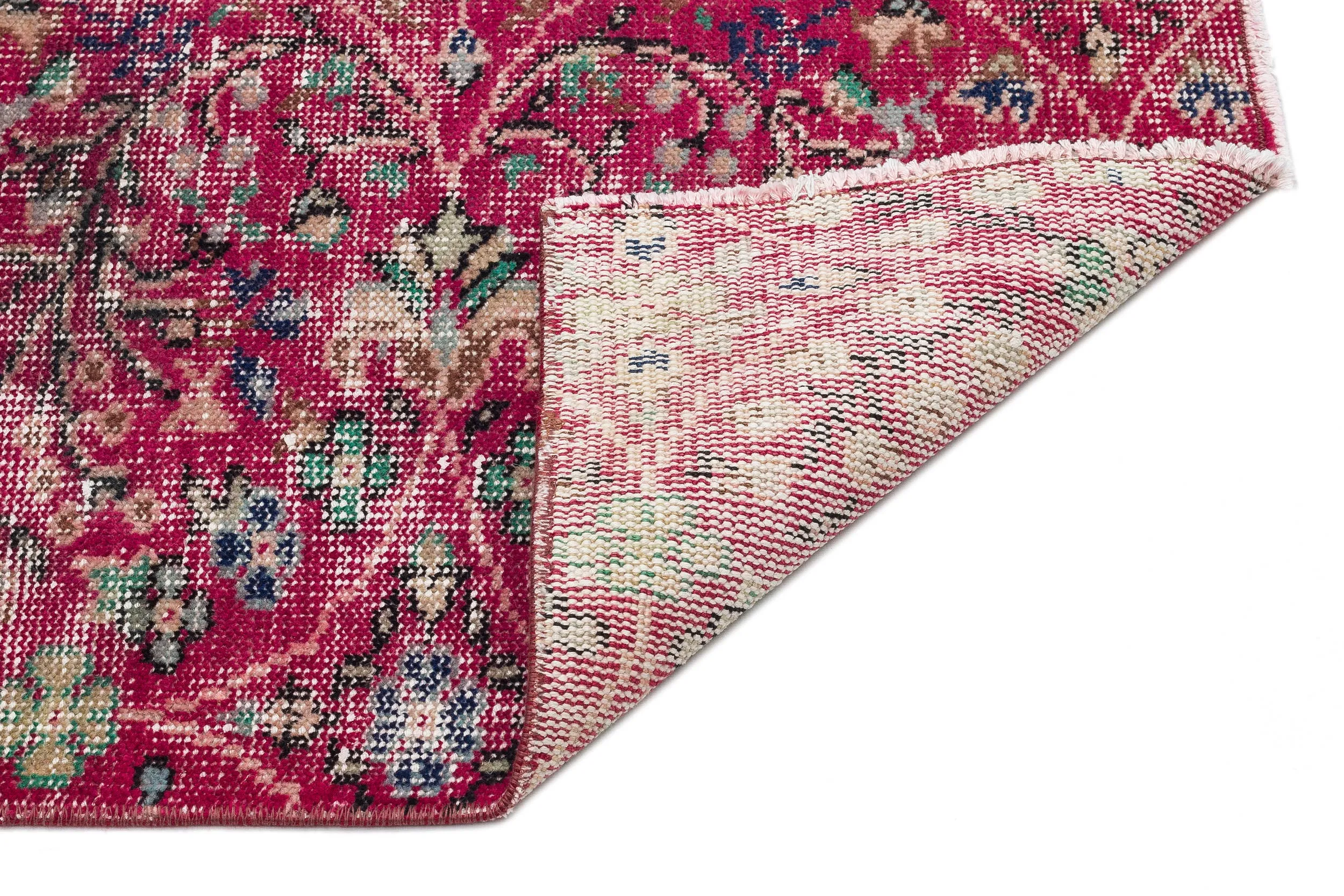 Retro Design Naturel Over Dyed Vintage Rug 3'7'' x 6'6'' ft 110 x 198 cm