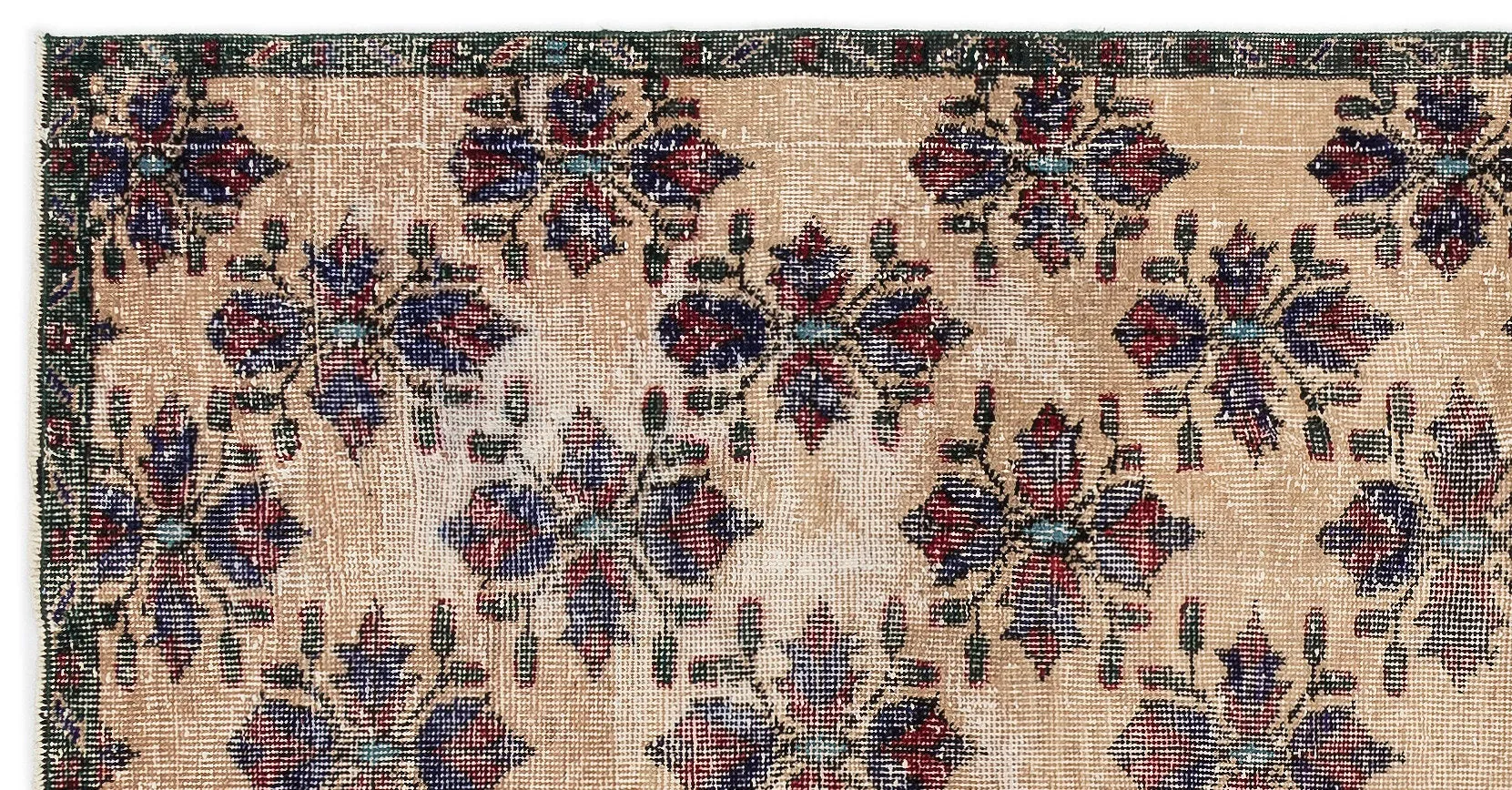 Retro Design Naturel Over Dyed Vintage Rug 4'0'' x 7'10'' ft 122 x 238 cm