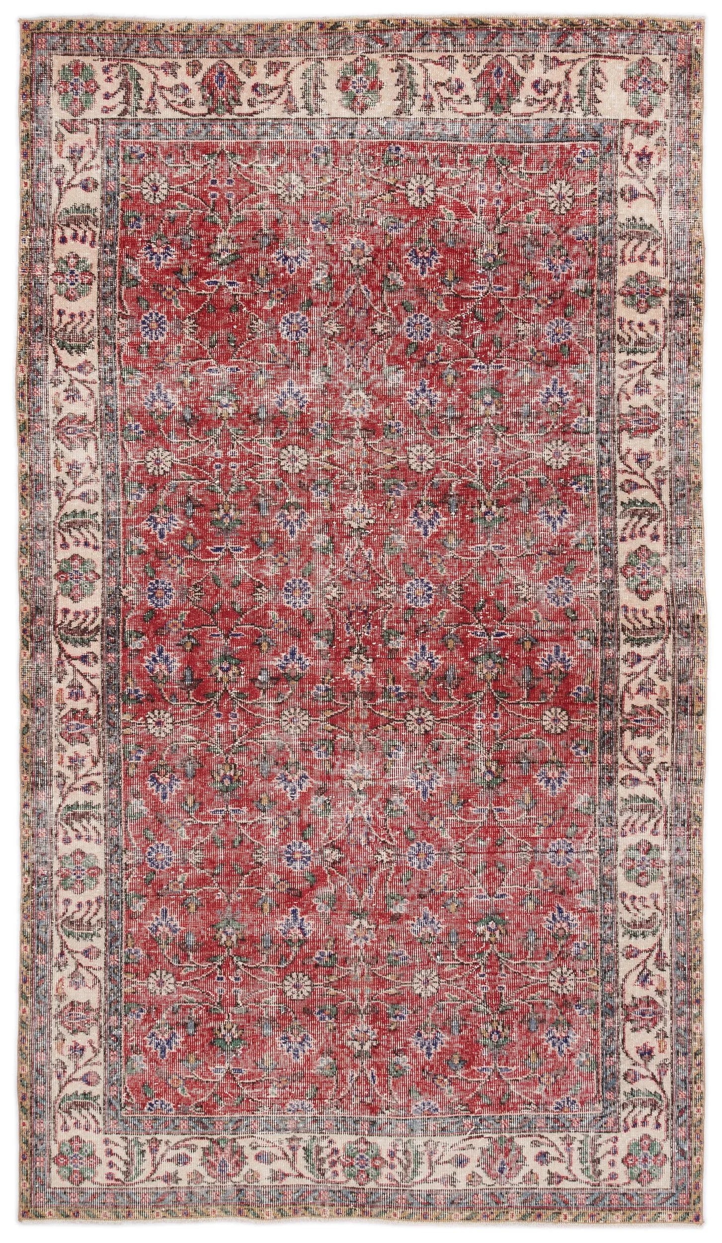 Retro Design Naturel Over Dyed Vintage Rug 4'10'' x 8'8'' ft 148 x 264 cm