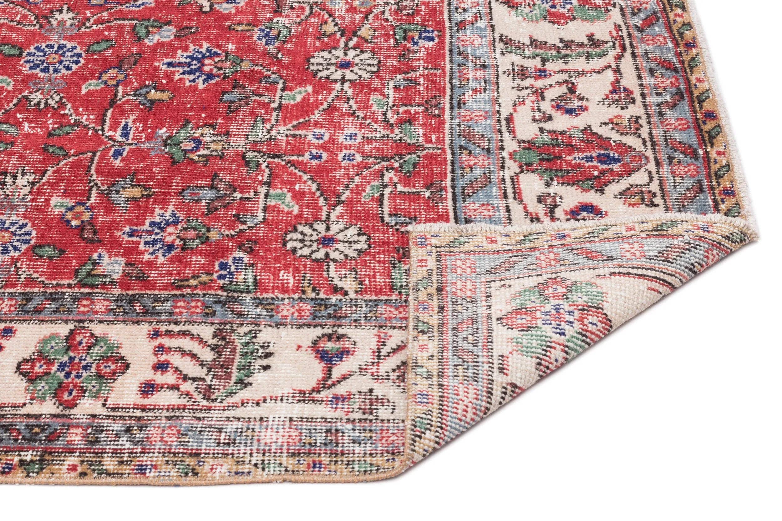 Retro Design Naturel Over Dyed Vintage Rug 4'10'' x 8'8'' ft 148 x 264 cm