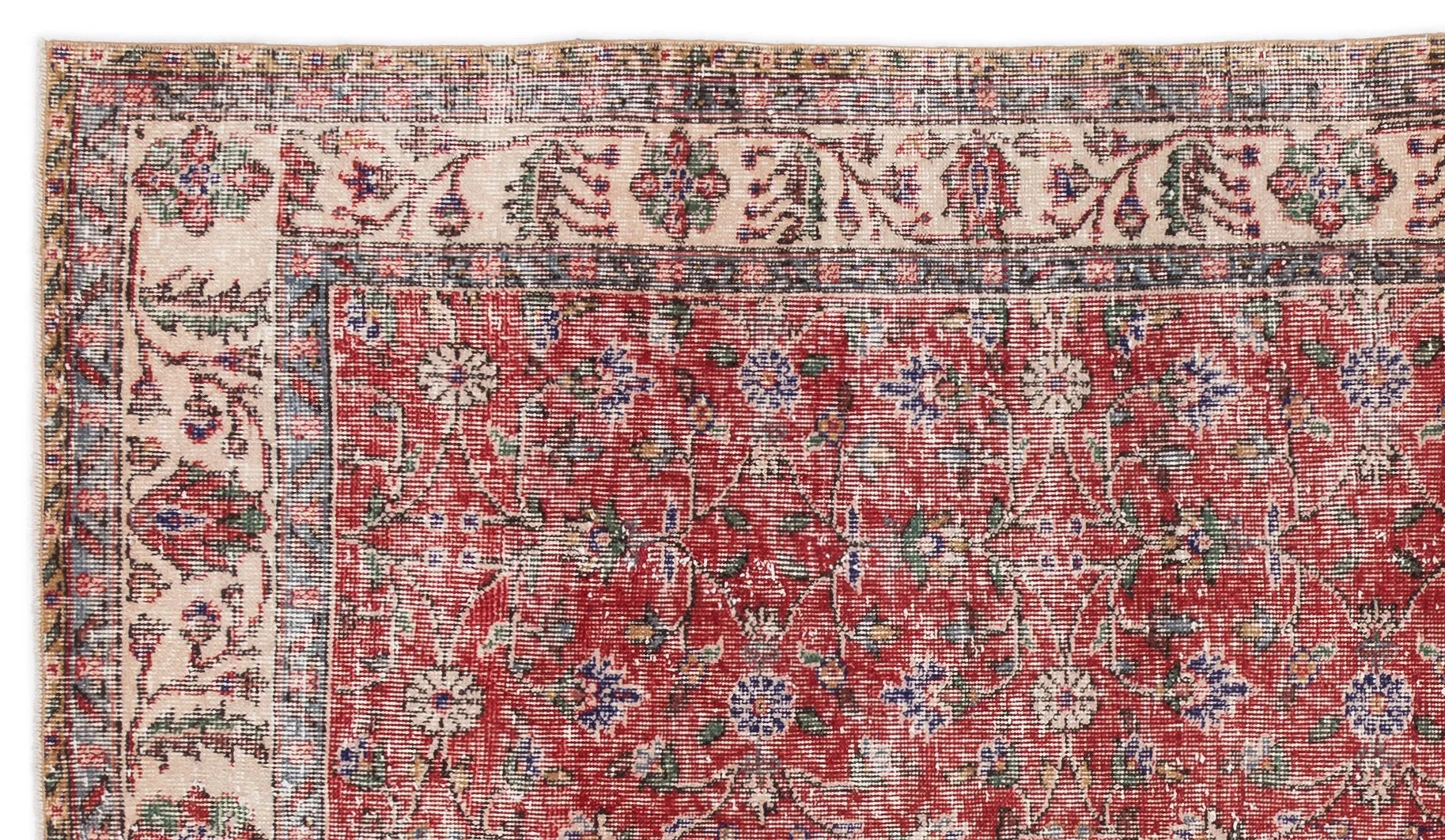 Retro Design Naturel Over Dyed Vintage Rug 4'10'' x 8'8'' ft 148 x 264 cm