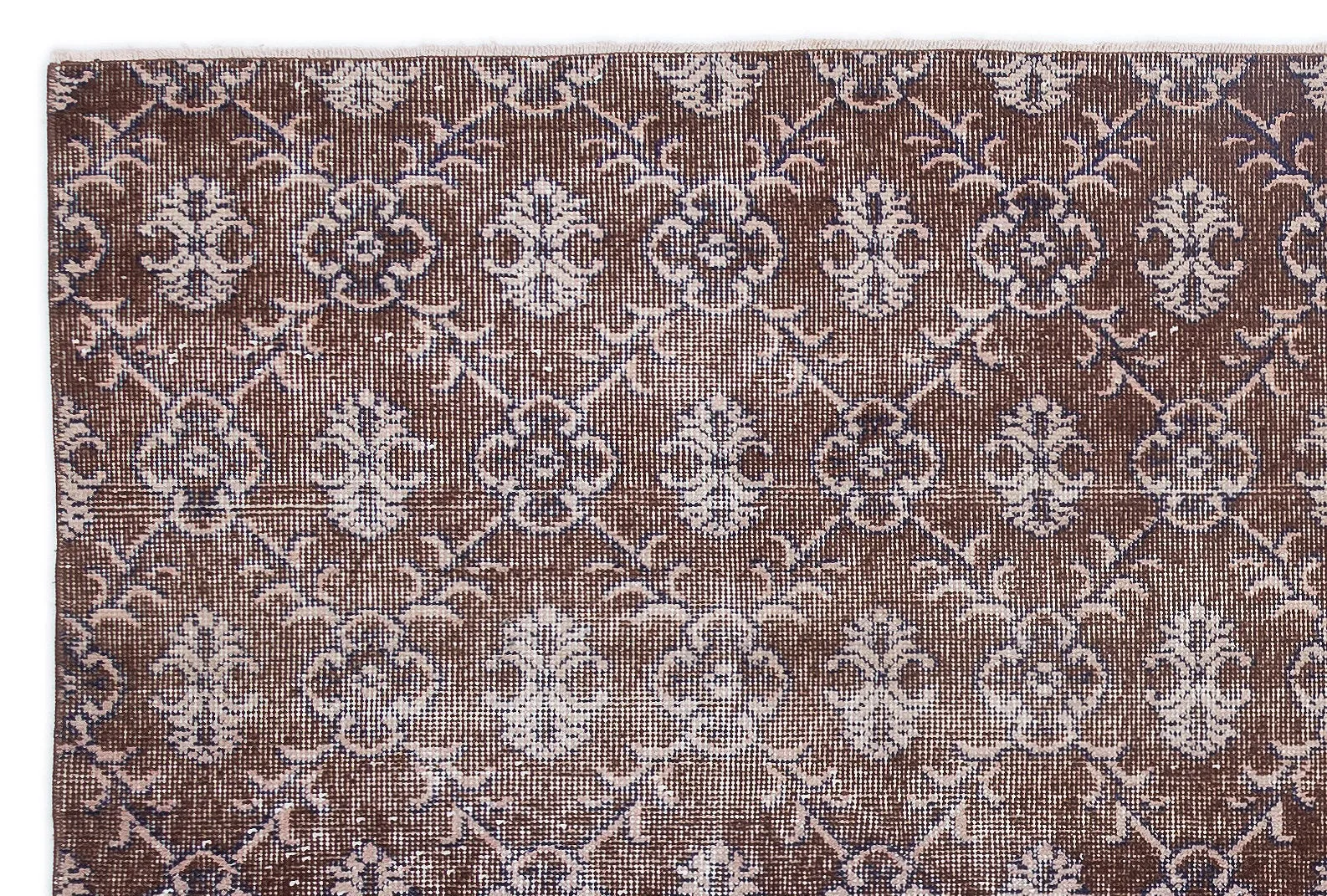 Retro Design Naturel Over Dyed Vintage Rug 4'11'' x 7'3'' ft 151 x 221 cm