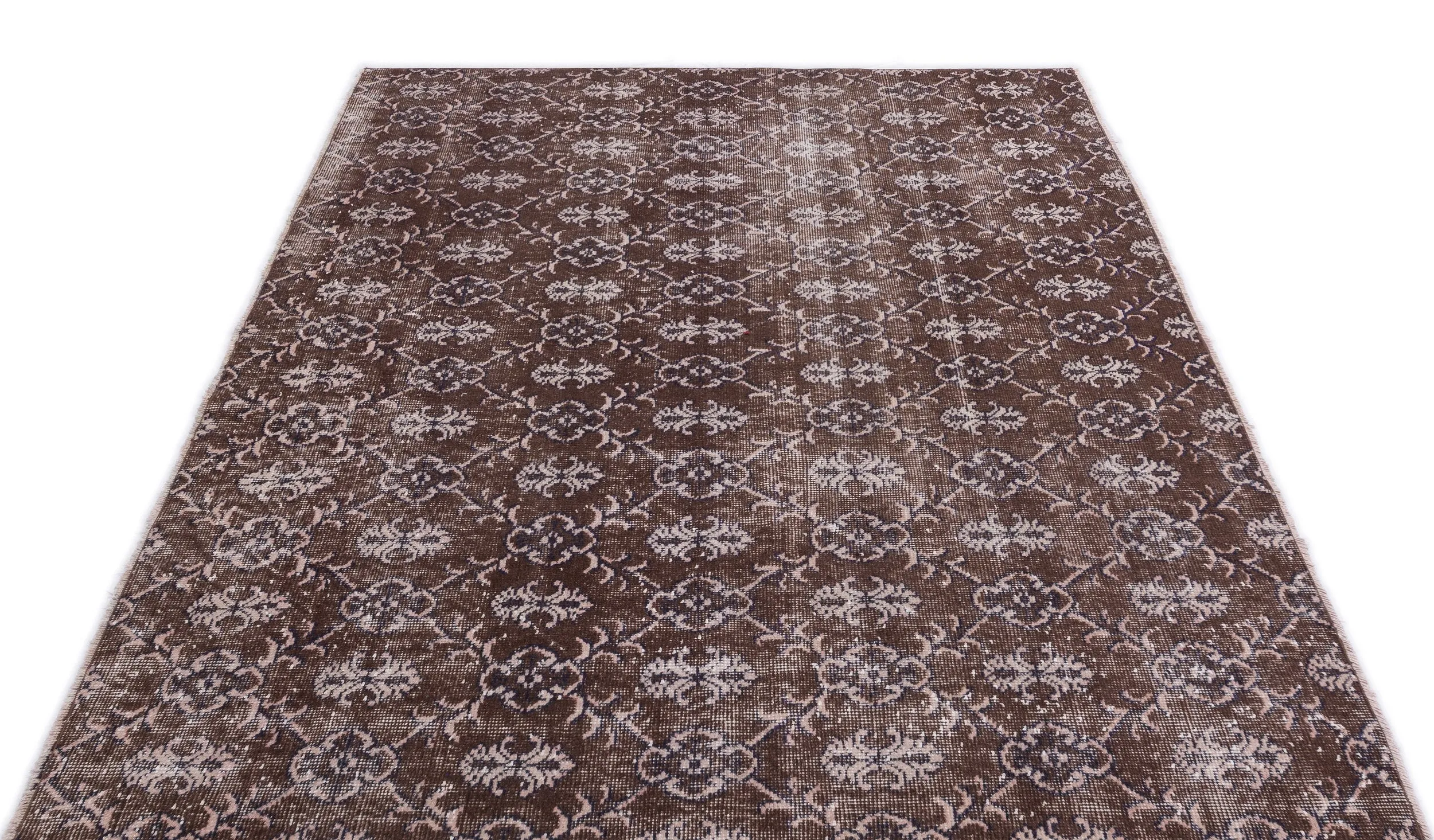 Retro Design Naturel Over Dyed Vintage Rug 4'11'' x 7'3'' ft 151 x 221 cm