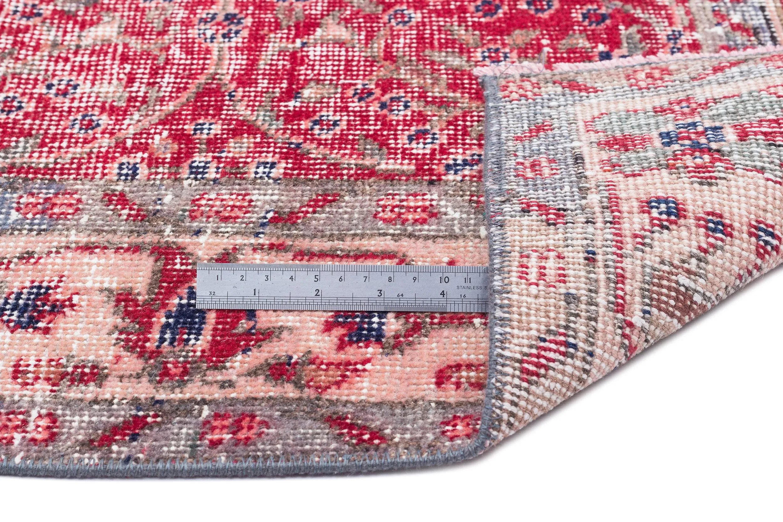 Retro Design Naturel Over Dyed Vintage Rug 4'11'' x 8'4'' ft 151 x 255 cm