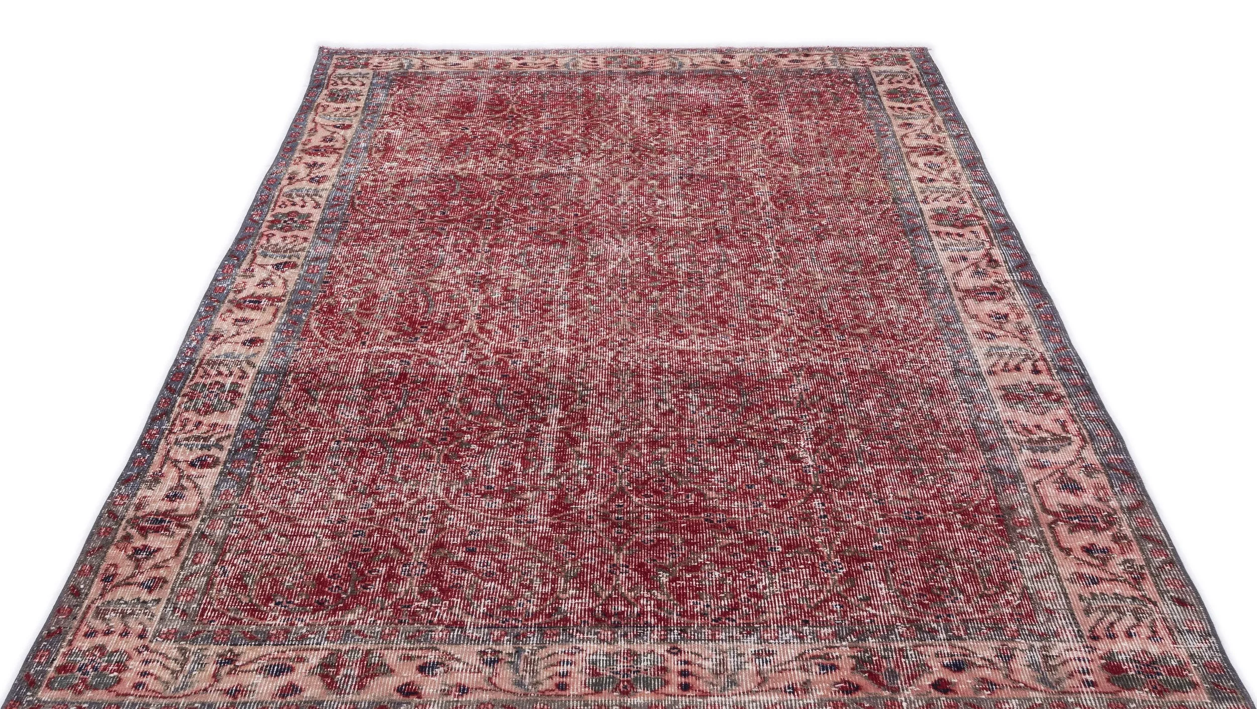 Retro Design Naturel Over Dyed Vintage Rug 4'11'' x 8'4'' ft 151 x 255 cm