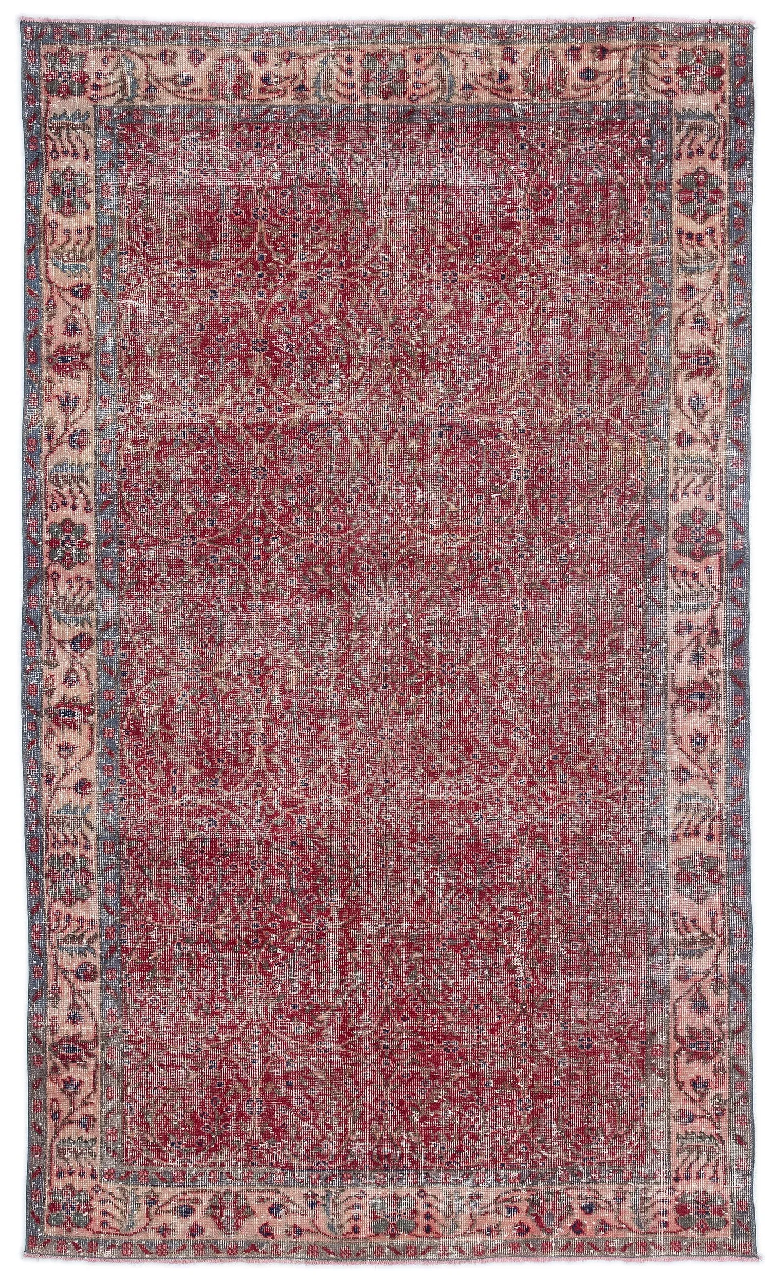 Retro Design Naturel Over Dyed Vintage Rug 4'11'' x 8'4'' ft 151 x 255 cm