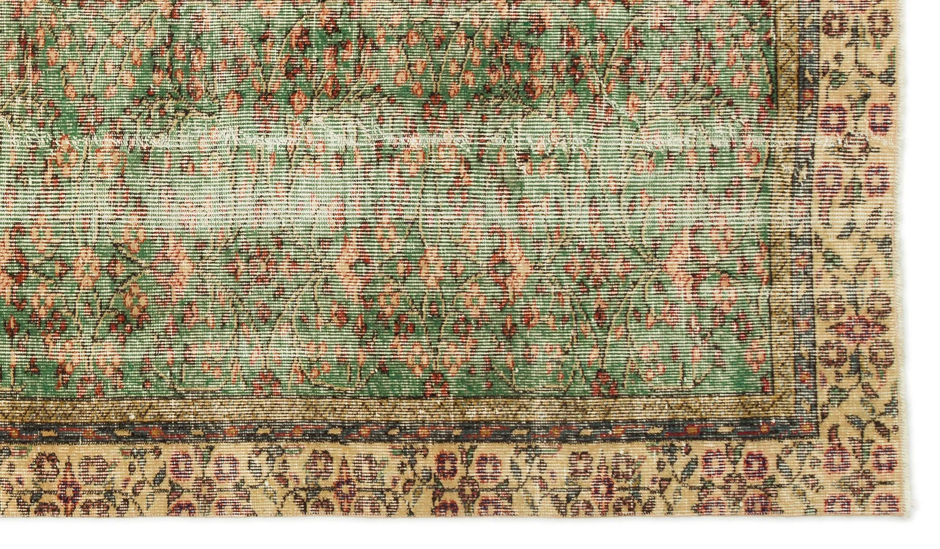 Retro Design Naturel Over Dyed Vintage Rug 4'11'' x 8'7'' ft 150 x 262 cm