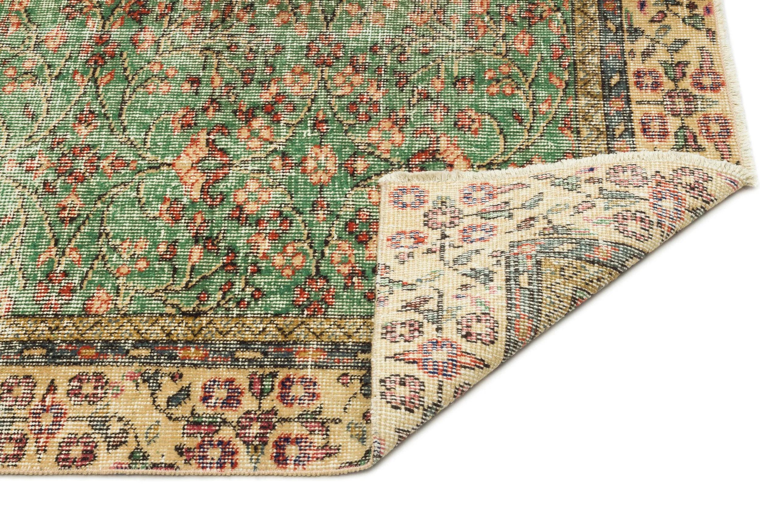 Retro Design Naturel Over Dyed Vintage Rug 4'11'' x 8'7'' ft 150 x 262 cm